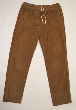 Iron And Resin Pants Mens 36x30 Brown Corduroy Jogger Elastic Waist Drawstring